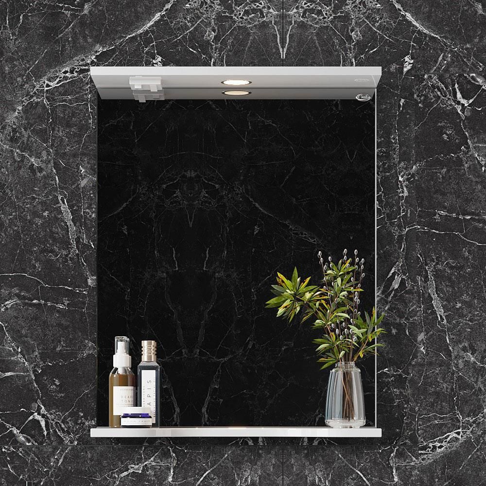 Зеркало Onika Коралл 55 белое, с подсветкой