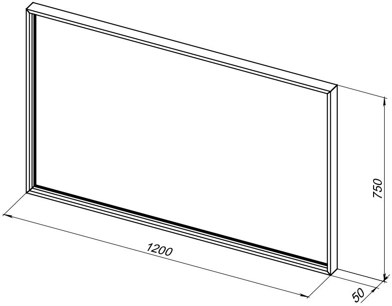 Зеркало De Aqua Алюминиум 120 LED черный