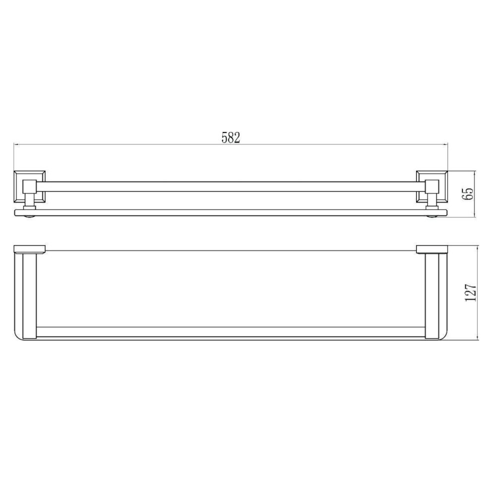 Полка стеклянная Savol S-609591, хром