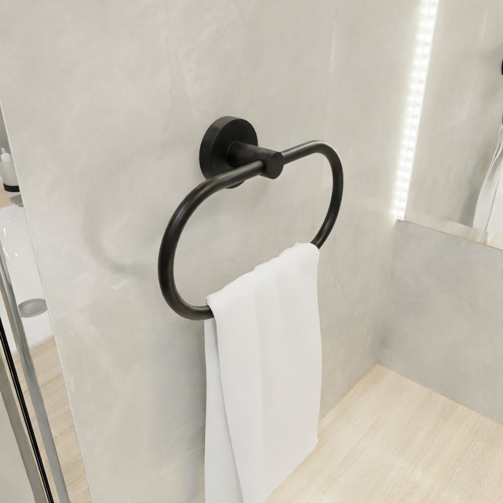 Полотенцедержатель FIXSEN COMFORT    BLACK FX-86011, черный матовый