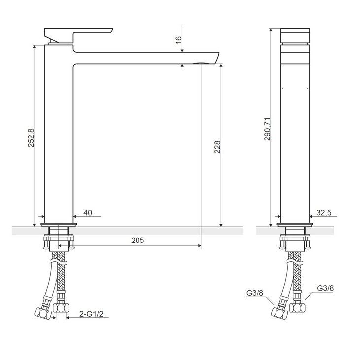 Смеситель для умывальника EXCELLENT Pride AREX.4002CR (хром)