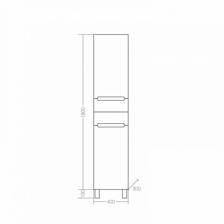 Шкаф-пенал "Лондон 40" напольная
