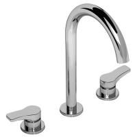 Fantini AL/23 Смеситель для раковины, 3 отв., без донного клапана, излив 160мм, цвет: хром