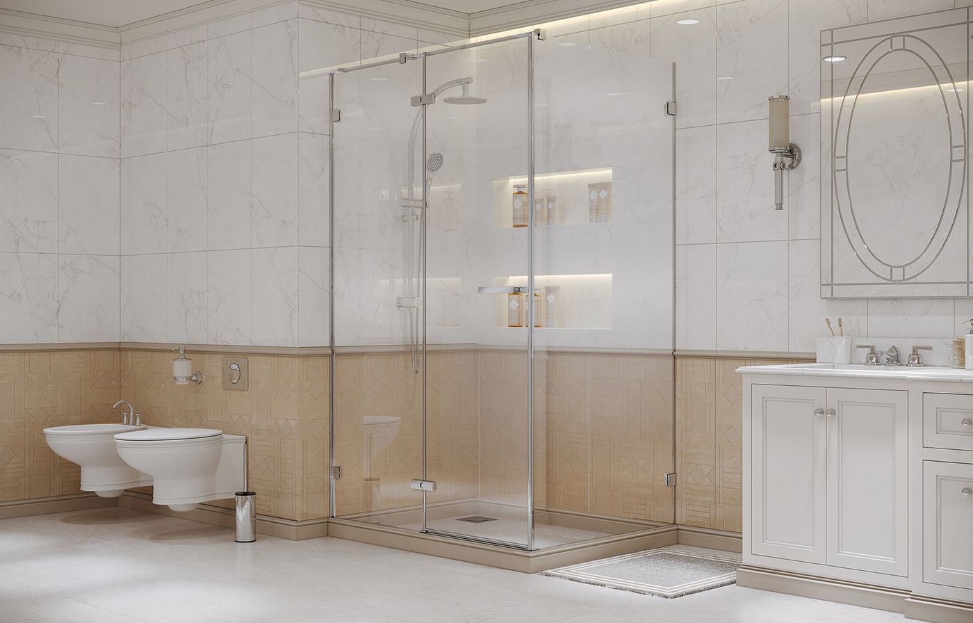 Душевой уголок Ambassador Abner 10011103L, прямоугольный, 120х80 см