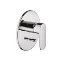 Встроенный однорычажный смеситель PIANO для душа с переключателем на два потока, внешняя и внутренняя части, хром глянец