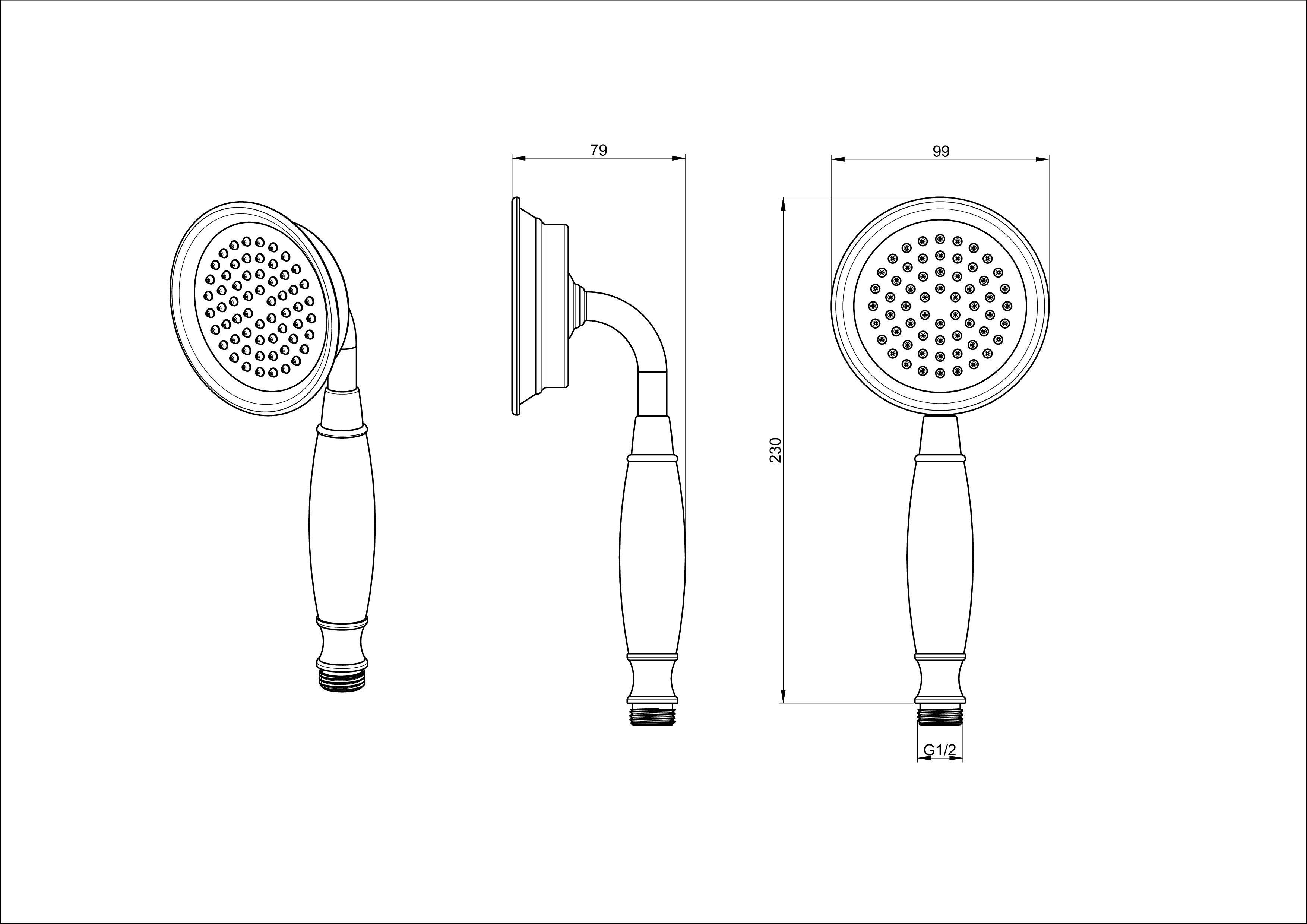 Лейка для душа WONZON & WOGHAND, Черный матовый (WW-88SC07-MB) Лейка для душа WONZON & WOGHAND, Черный матовый (WW-88SC07-MB)