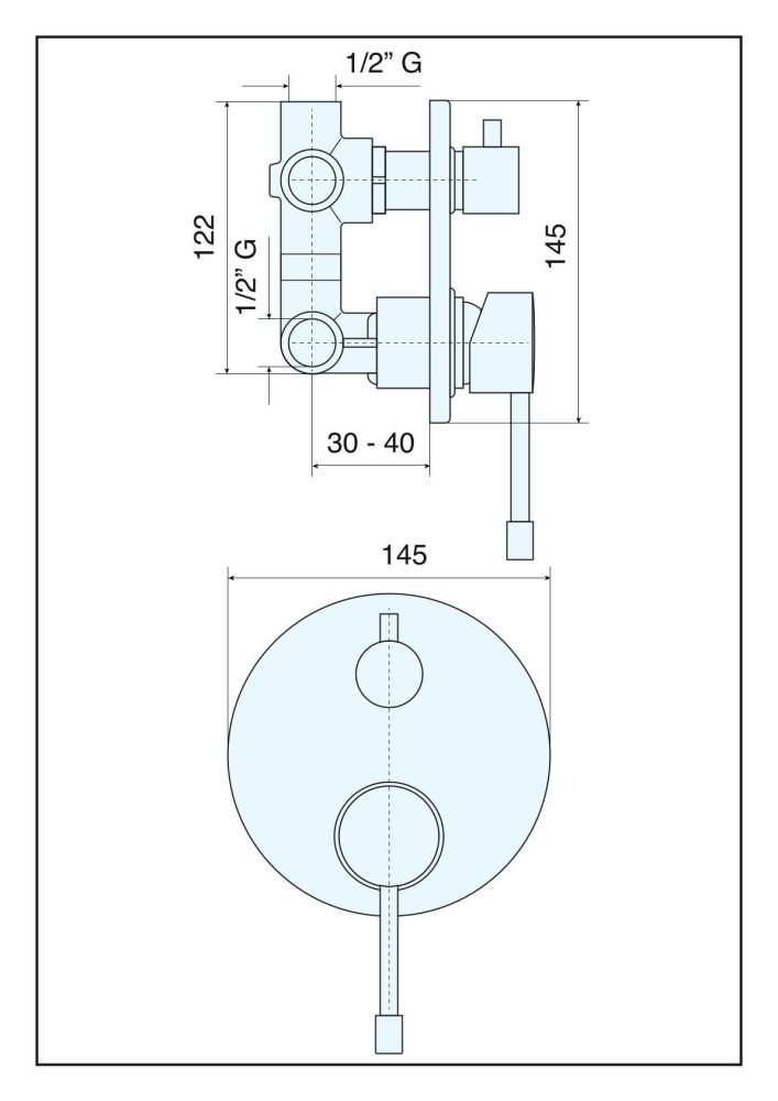 Emmevi Eden, однорычажный встраиваемый смеситель для душа с дивертером на 3 выхода, цвет черный матовый, артикул 71029/NEO