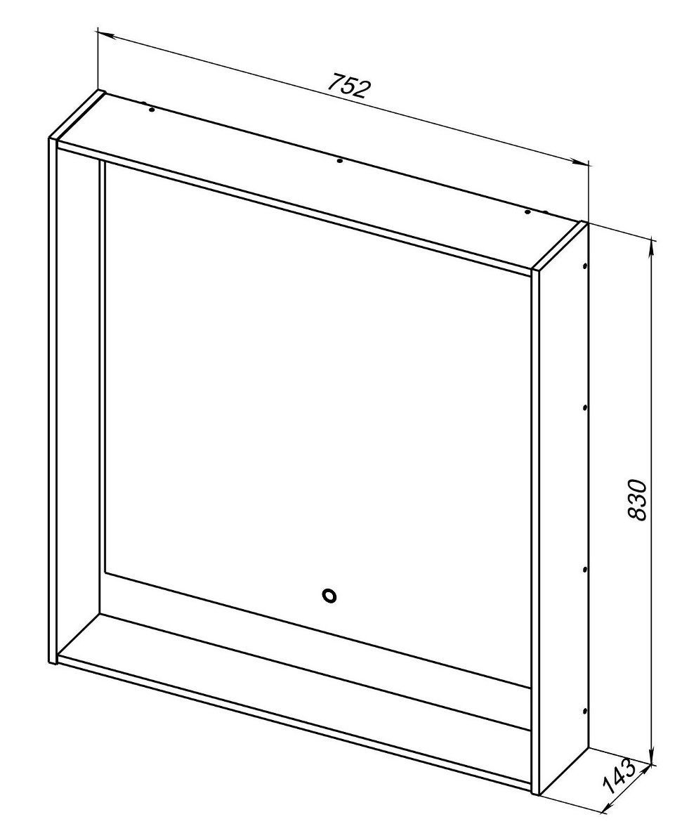 Зеркало Aquanet Милан 80 дуб рустикальный Зеркало Aquanet Милан 80 дуб рустикальный