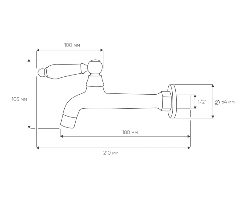 Кран Bronze de Luxe 13262/1, черный