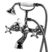 Devon&Devon Austin Смеситель для ванны настенный  с лейкой и шлангом, цвет хром