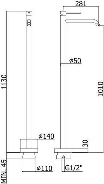 Смеситель для раковины Paffoni Light LIG031CR
