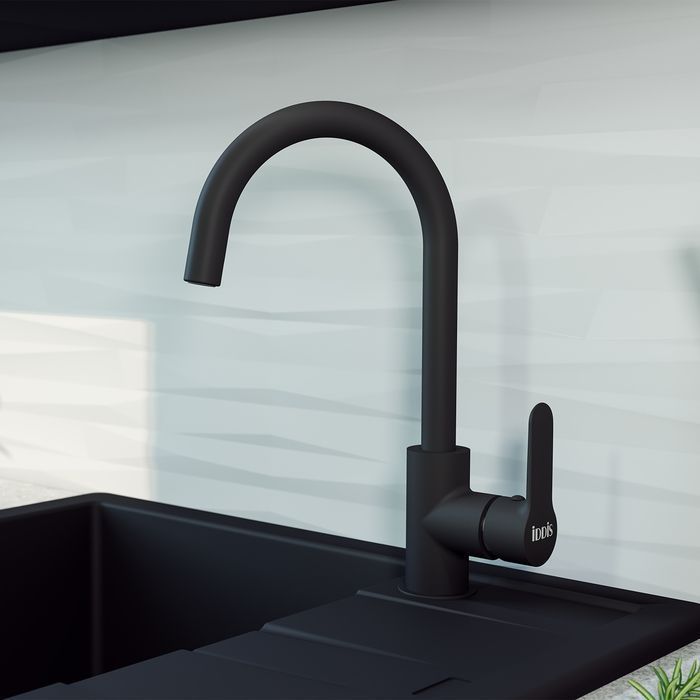 Смеситель для кухни черный IDDIS Cuba (CU5BLJ0i05), артикул CU5BLJ0i05