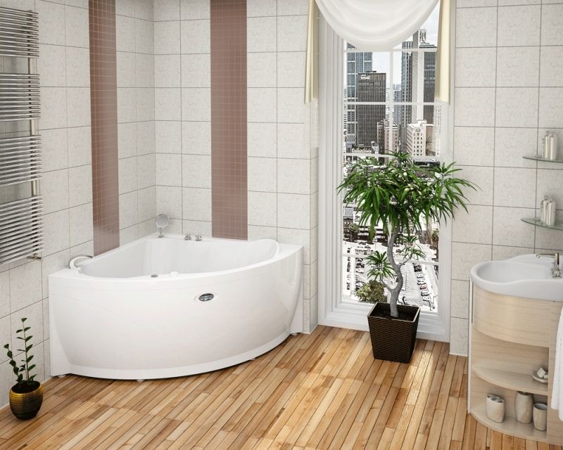 Акриловая ванна Radomir Wachter Альтея 125x125 3-01-2-0-0-316 с гидромассажем форсунки Хром