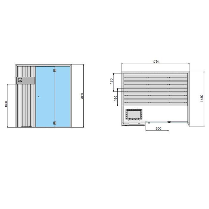 Effegibi Idea Сауна 180х145х201см, цвет: канадский хемлок