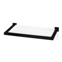 Decor Walther Corner GLA30 Полочка стеклянная 30x16.5см, цвет: черный матовый