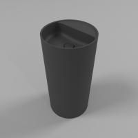 Умывальник WHITECROSS Pantheon D=43 (черный мат) иск. камень