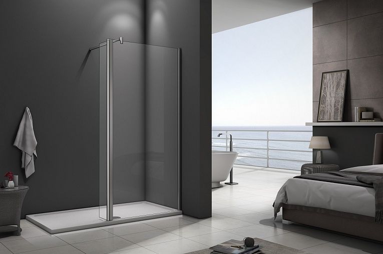 Душевая перегородка Good Door Walk In SP2-90-C-CH 90x28 профиль Хром стекло прозрачное