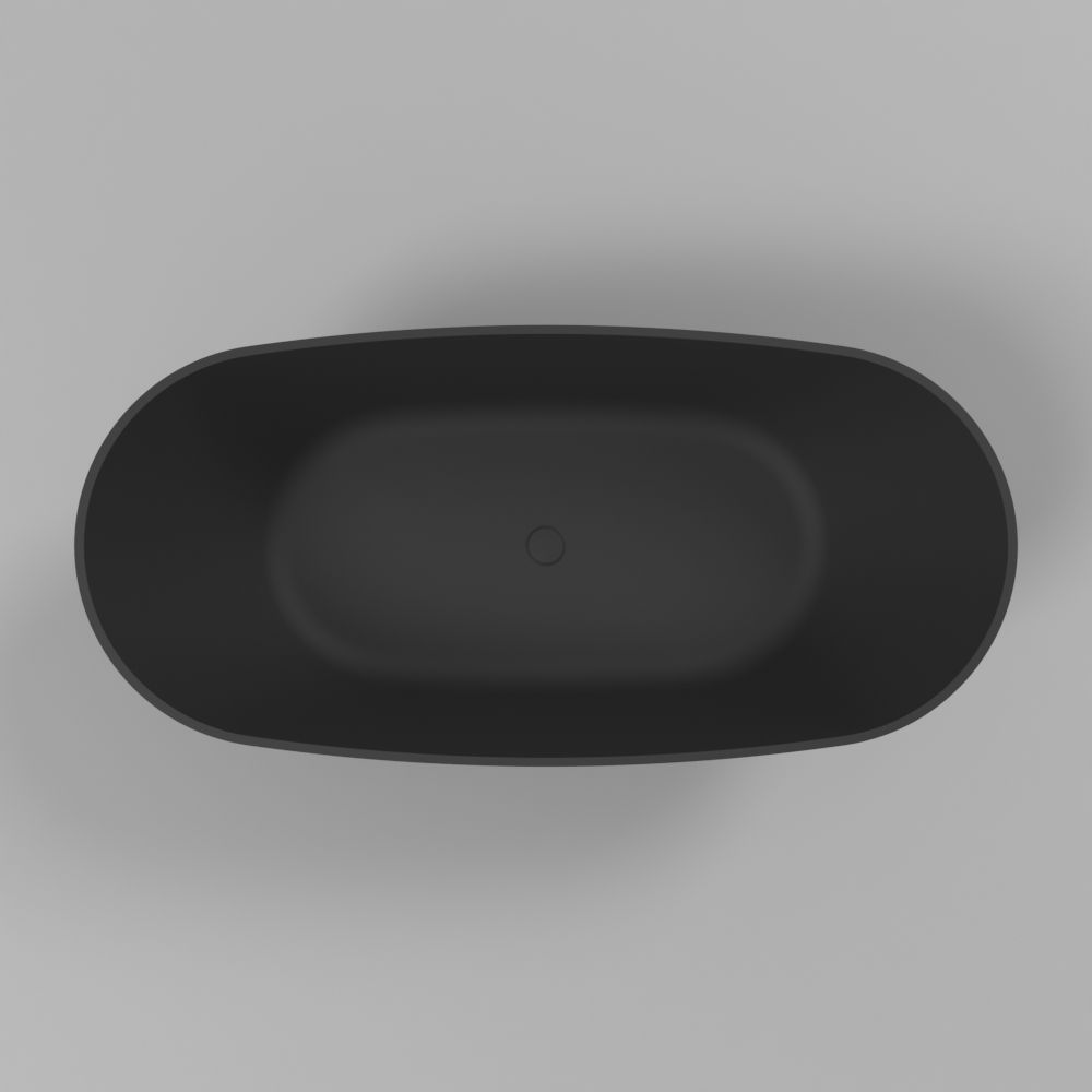 Ванна WHITECROSS Onyx D 160x75 (черный мат) иск. камень