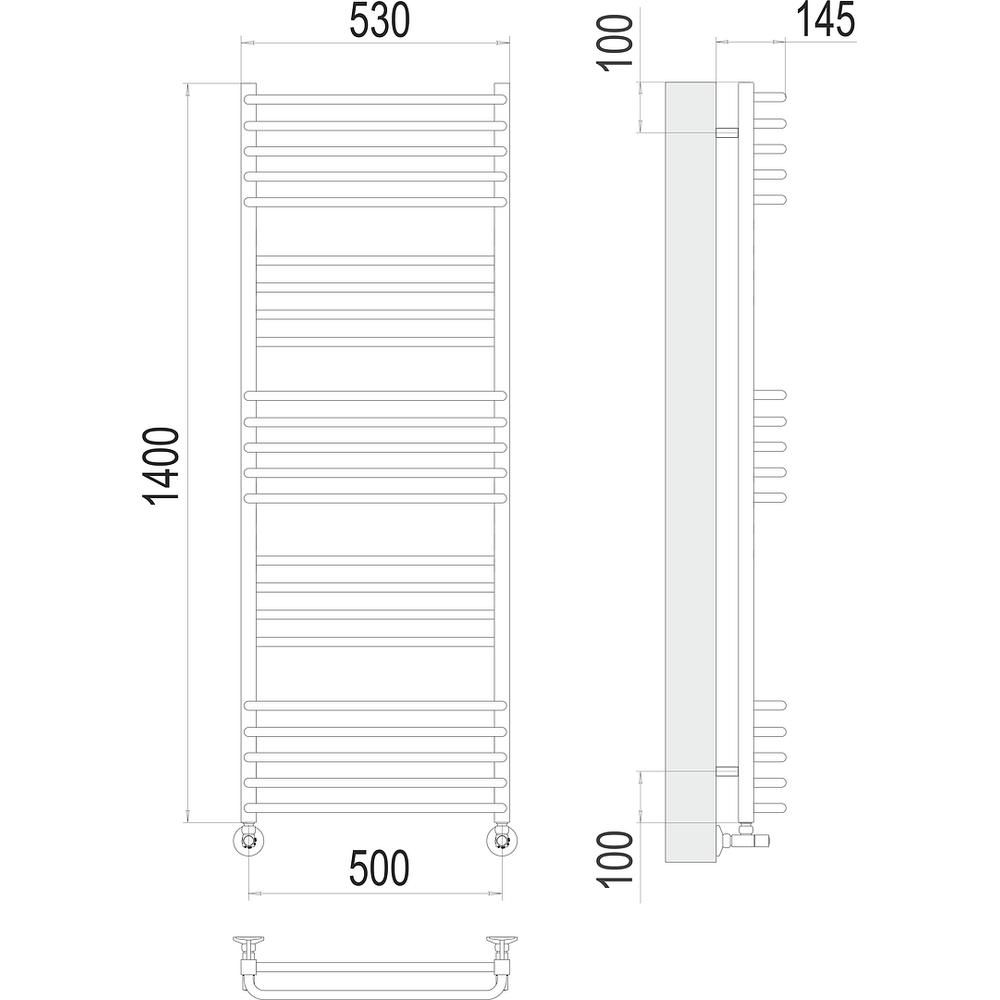 Полотенцесушитель водяной Terminus Соренто П23 50х140