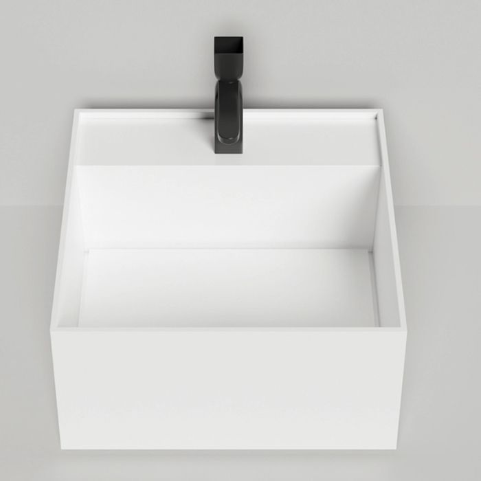 Salini ARMONIA SQUARE  TOP 02  Раковина накладная  450х450х250мм, с 1 отв. под смес, без донного клапана, мат-л: S-Stone, матовый, белый. Salini ARMONIA SQUARE  TOP 02  Раковина накладная  450х450х250мм, с 1 отв. под смес, без донного клапана, мат-л: S-Stone, матовый, белый.
