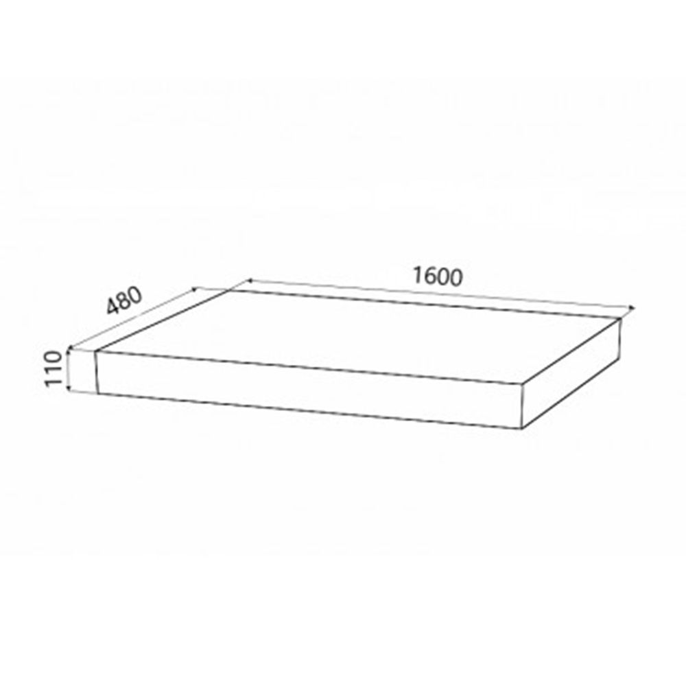 Столешница Velvex Unit 160, белый мрамор