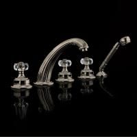 Devon&Devon Excelsior King Смеситель для установки на борт ванны с 5 отверстиями, переключателем и душем. Цвет: блестящий никель.