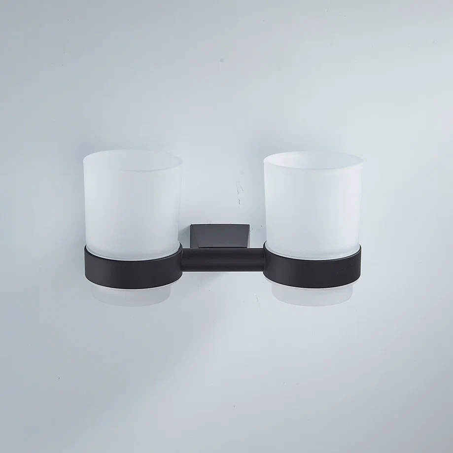 Стакан для ванной комнаты двойной Shevanik SG5722H, черный