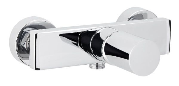 AQG Tube, однорычажный смеситель для душа, без набора для душа, цвет хром-черный матовый