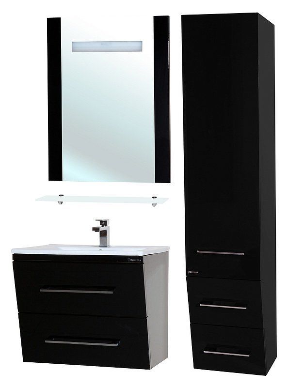 Зеркало Bellezza Берта 90 4610715050045 с подсветкой Черное