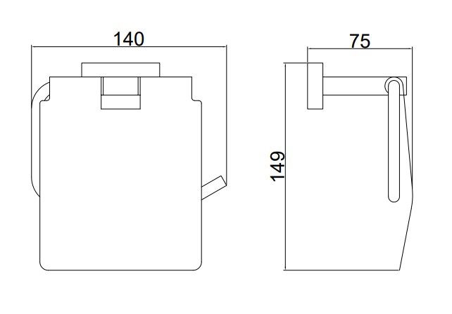 Держатель для туалетной бумаги BELZ B90403, вороненая сталь, артикул B90403