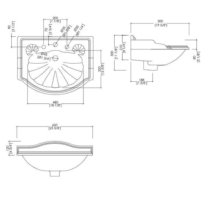 Devon Oxford Пьедестал для раковины, цвет: белый