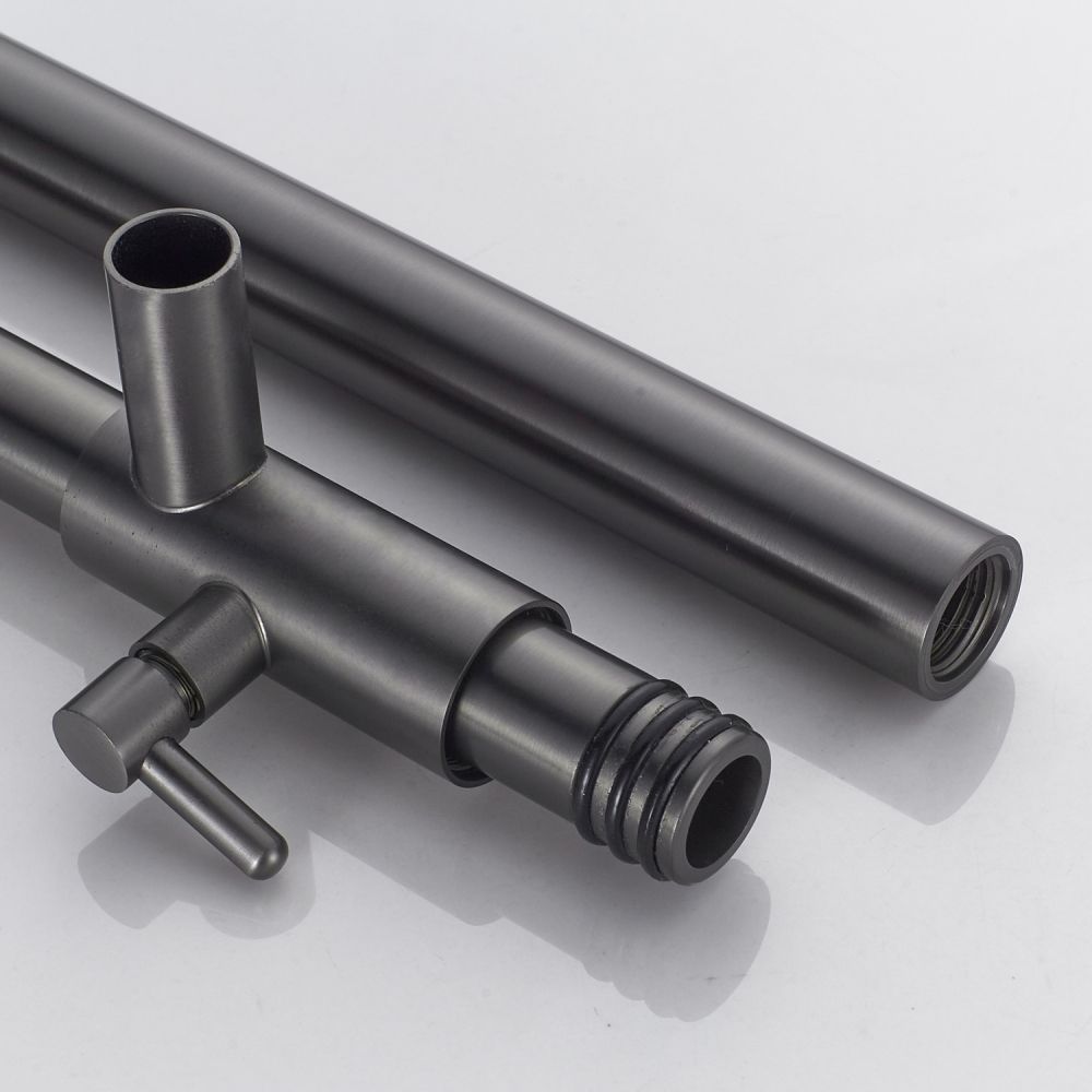 Душевая система Shevanik S8936T, оружейная сталь