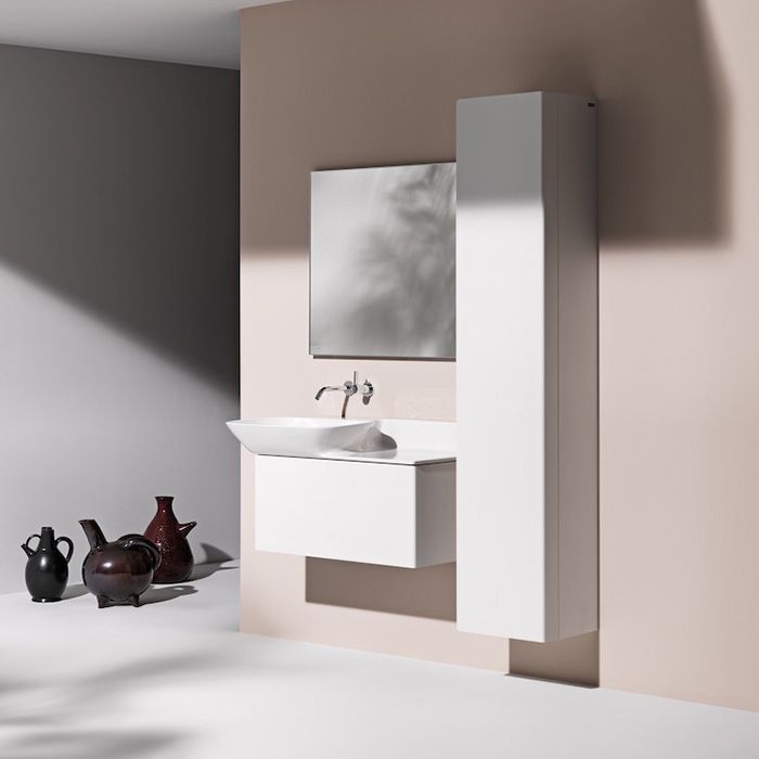 Laufen INO Тумба под раковину 8.1330.1/2, 770х350х355мм, с 1 выдвиж. ящиком, цвет: белый матовый, артикул 4.2540.1.030.170.1