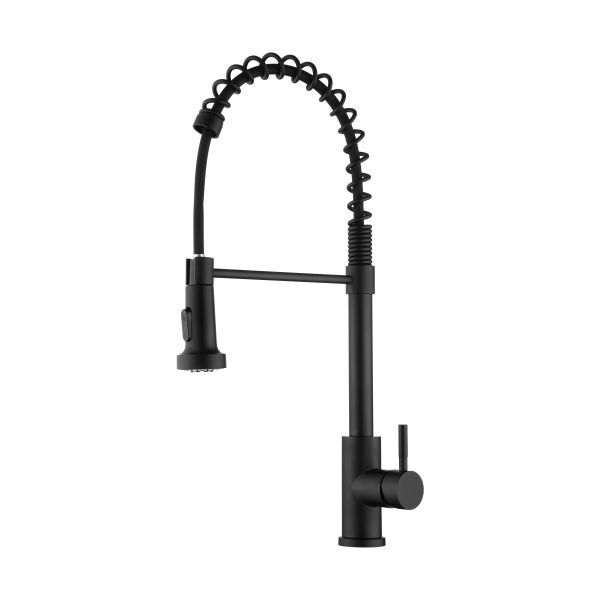 Смеситель для кухни с гибким изливом и режимом "душ" G.Lauf ZAP4-G090KB, черный