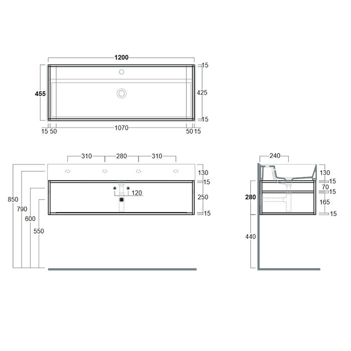 SIMAS AGILE Структура металлическая 121x46xh28 см, подвесная, для раковины AG121, с 1 полкой, цвет черный матовый SIMAS AGILE Структура металлическая 121x46xh28 см, подвесная, для раковины AG121, с 1 полкой, цвет черный матовый