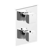 CISAL HI-RISE Смеситель настенный встраиваемый, термостатический, с переключателем на 3 положения, внешняя часть, цвет хром
