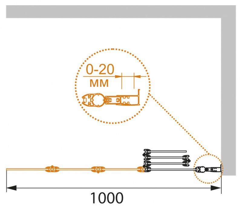 Душевая шторка на ванну CEZARES PRATICO-V4