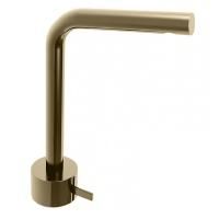 Fantini AF/21 Смеситель для раковины, 1 отв., без донного клапана, излив 155мм, цвет: Matt British Gold PVD