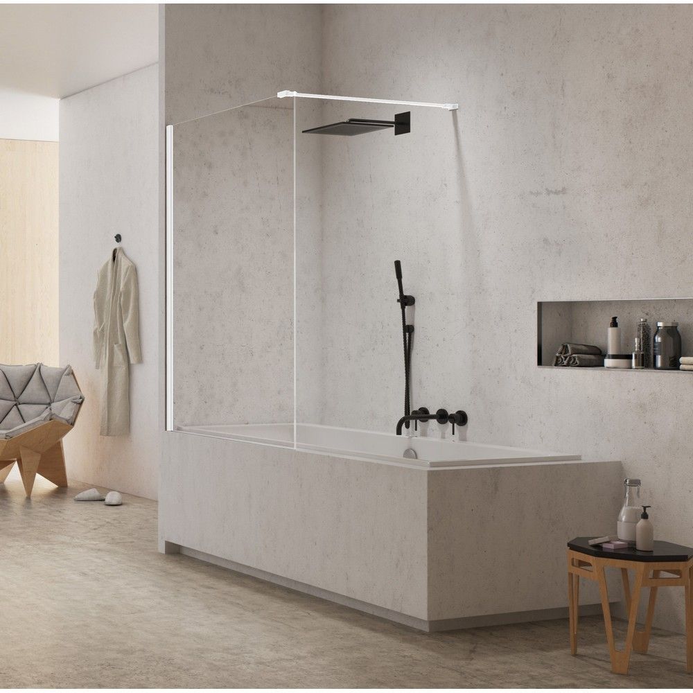 Шторка для ванны NEW TRENDY NEW MODUS WHITE 80 см EXK-2338-WP (белый)