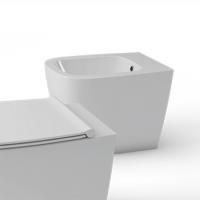 GLOBO Genesis Биде напольное приставное 55 см, с1отв для смеситель, с креплением, цвет: белый