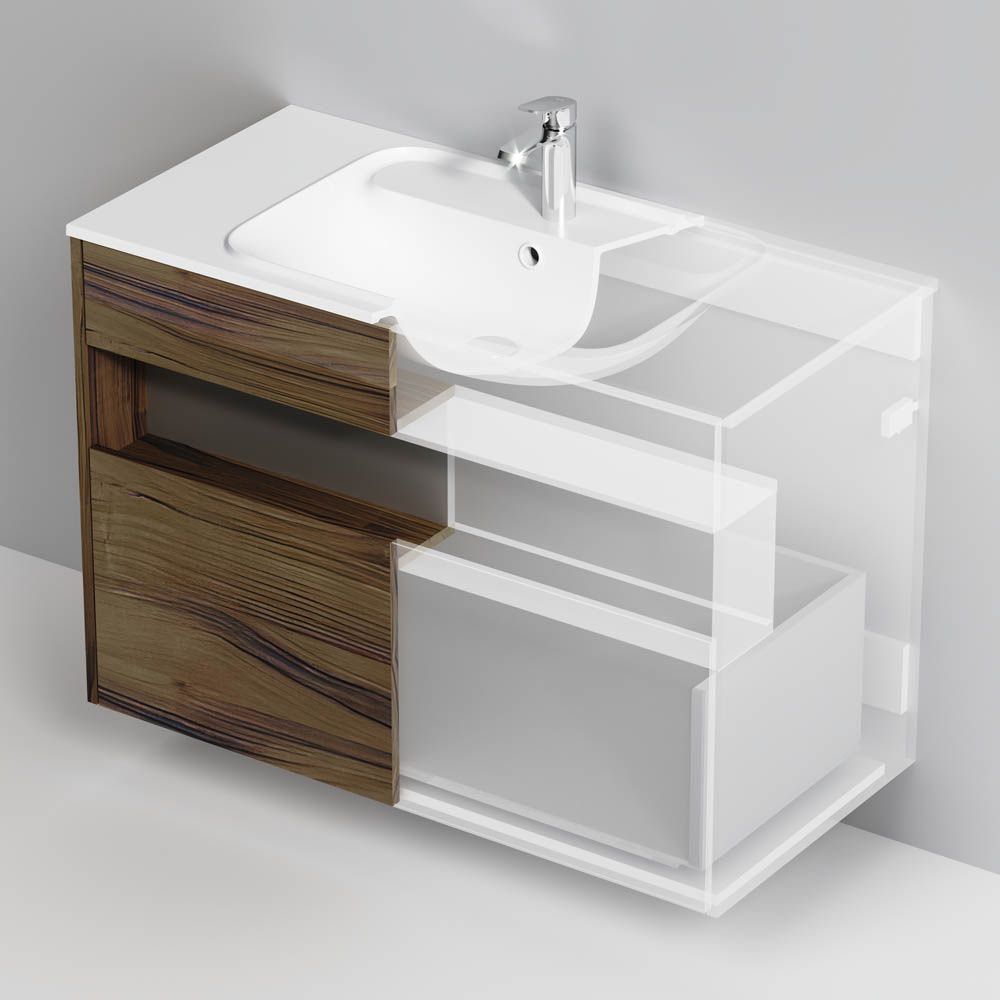 M8FFUX1001OF Func, База с нишей, 1 ящик (pull-out), 100 см, цвет дерево текстурир-ое M8FFUX1001OF Func, База с нишей, 1 ящик (pull-out), 100 см, цвет дерево текстурир-ое