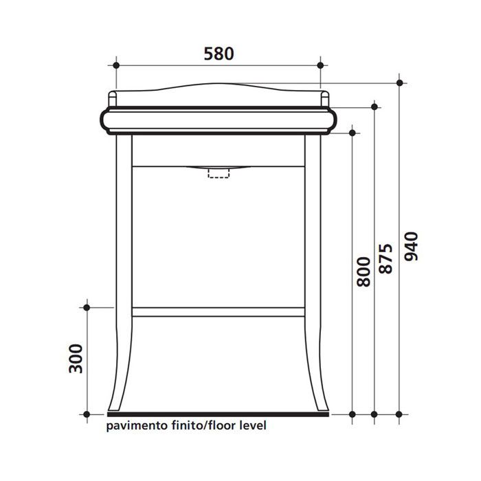 KERASAN Retro 69, раковина 69*52см с 1 отв., цвет: белый, артикул 104601*1