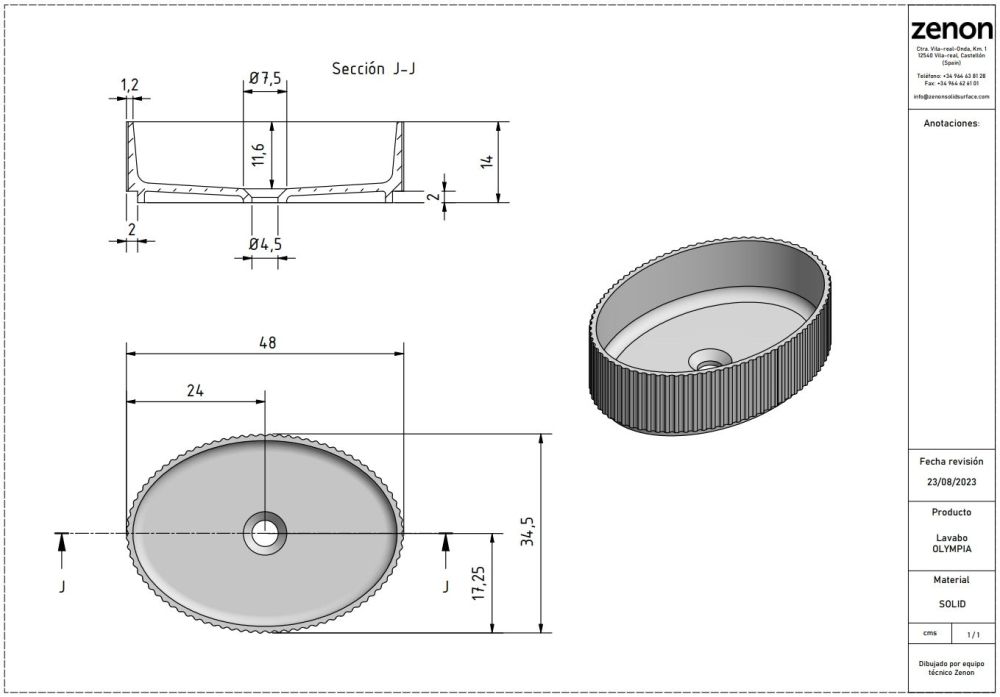 Zenon Olympia, накладная раковина овальной формы, 48х34,5х14 см, цвет белый матовый, артикул 4000.000.000.000.39682