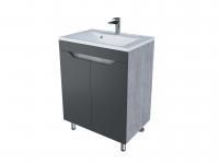 Тумба "Абигель 65", 2 дв., серый / цемент, Milen 65 / км