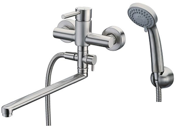 Смеситель для ванны WasserKRAFT Wern 4202L универсальный Хром матовый Смеситель для ванны WasserKRAFT Wern 4202L универсальный Хром матовый