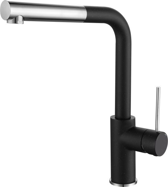 Rivelato Смеситель для кухни Albano Г-обр.с выдвижной лейкой D-35мм nero cromo арт.