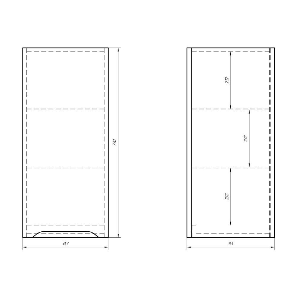 Шкаф подвесной Dreja QL 35 см, белый