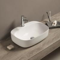 Раковина керамическая накладная AM-78374, цвет белый, 585х420х150