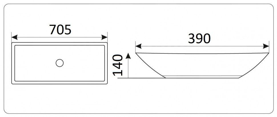 Умывальник CeramaLux 9122 Умывальник CeramaLux 9122