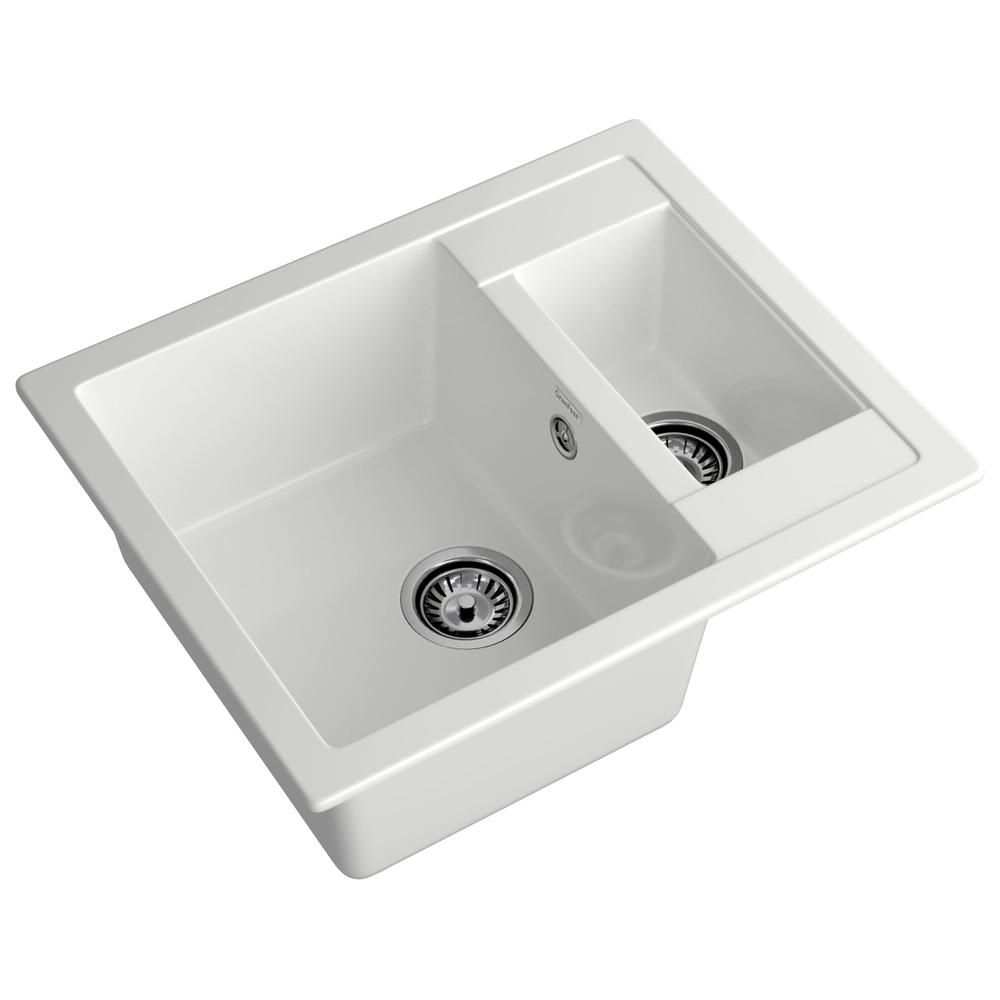 Кухонная мойка GranFest QUADRO 610K, иней, артикул Q-610K иней